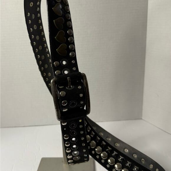 Brambilla Made in Italy multi metal studs around the belt .Measures 45 inches main image 12